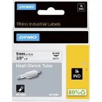 Dymo RhinoPRO Heat shrink tubing - Polyolefin - hvit - Rull (0,9 cm x 1,5 m) 1 rull(er) hylser - for Rhino 4200, 6000, 6000 Hard Case Kit