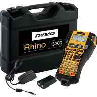 Dymo Rhino 5200 Hard Case Kit - Etikettmaker - S/H - termotransfer - Rull (1,9 cm) - kutter