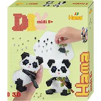 Hama Midi Perlesett - 3D - 2500 stk. - Panda - - OneSize - Perler