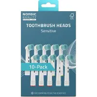 Nordic Quality Tannbørstehode Sensitive to Oral-B 10-pakning