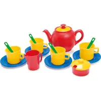 Dantoy Tea set in net L:19 cm 17 pcs
