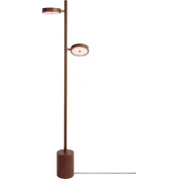 Good&Mojo LED-gulvlampe Okinawa, 2 lyskilder, brun, 146 cm, tre