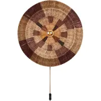Good&Mojo vegglampe Serengeti, Ø 60 cm, brun, jute, stikkontakt