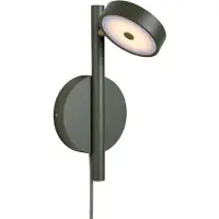 Good&Mojo LED-vegglampe Okinawa, grønn, stikkontakt, tre