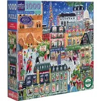 Eeboo Puslespill - 1000 Brikker - 58,4x58,4 cm - Paris Jul - - OneSize - Puslespill
