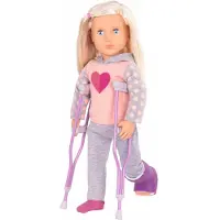 Our Generation Dukke - 46 cm - Martha på krykker - - OneSize - Dukke