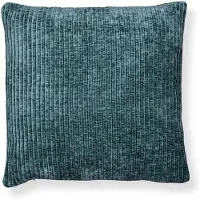 Borg Living Pyntepute 45x45 cm - Blågrønn sofapute med fløyelslook - Myk pute til sofaen -