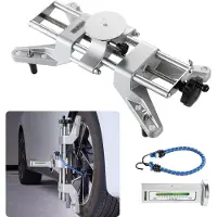 Vevor hjulklemme og magnetisk adapter, 1 stk. hjuljusteringsverktøy i aluminiumslegering for presis cambermåler, passer til 279-635 mm felger, universelt magnetisk dekkreparasjonsverktøy for bil, last