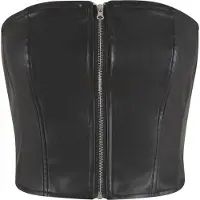 Urban Classics Synthetic Leather Bandeau Ermeløs Topp