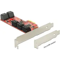 DeLOCK - Lagringskontroller - 10 kanaler - SATA 6 Gb/s - lav profil - PCIe 2.0 x2
