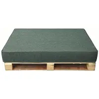 Nordstrand Pallepute til pallesofa - 120x80 cm - 15 cm tykk sittepute til palle - Grønn pallepute - pallesofa-pute