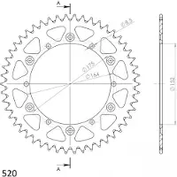 Supersprox Yamaha 520 Bakre Tannhjul
