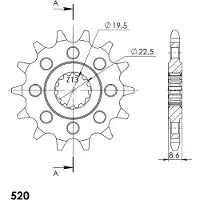 Supersprox 520x14 Cst1447x14r Fremre Tannhjul