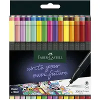 Faber-Castell 151630, Flerfarget, Flerfarget, 0,4 mm, Fint, Trekant, Matfargebasert blekk
