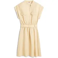 Tommy Hilfiger for woman. WW0WW49659 Short shirt dress with beige belt (L), Casual, Linen