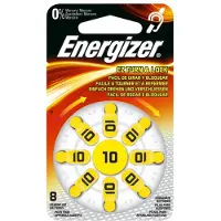 Energizer 10/PR70 høreapparatbatterier - 8 stk.