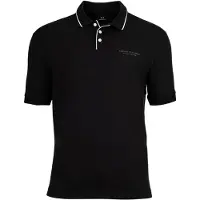 Armani Exchange for man. XM001557AF10363UC001 Black elastic polo shirt (M), Casual, Cotton, Short sleeve