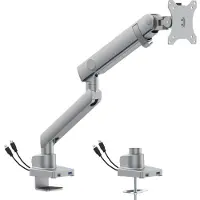 Dutzo Skjermholder for 1 skjerm (17"-40") - Pro+ utgave 1 x USB A & 1 x USB C (Hvit)