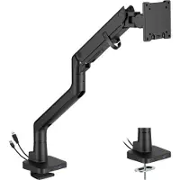 Dutzo Skjermholder for 1 skjerm (opptil 57") - Heavy Duty Deluxe med USB A & C-porter - Svart