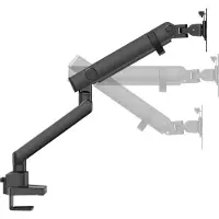 Dutzo Skjermholder for 1 skjerm (17"-40") - Pro+ utgave 1 x USB A & 1 x USB C (Grå / Svart)