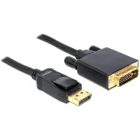 DeLOCK 3 m, passiv, -kabel DisplayPort 1.1 hann til DVI-D (Dual Link) 24+1 hann