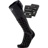 Therm-ic Heat Fusion Uni Heated Ski Socks + S-pack 1200 Batteries Varmesokker