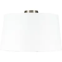 QAZQA Moderne taklampe stål med hvit skjerm 45 cm - Combi