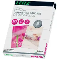 Leitz A5 Lamineringslommer 125 Mikron 100 Enheter