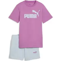Puma Essentials No. 1 Logo Tee and Shorts Set Youth, Clothing, Mauve Pop, 13-14Y