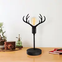 Opviq Bordlampe GMN-000011 svart hjortegevir