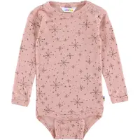 Joha Body I/e - Ull - Rosa m. Stjerner - - 100 - Langermet Body