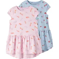 Name it Kjoler - NmfVigga - 2-pack - Piruett/Chambray Blue - - 7 år (122) - Kjole