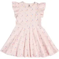 Green Cotton Kjole - Rib - Piknik Frill Swing - Primrose/Shell Blue/Tof - - 7 år (122) - Kjole
