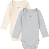Fanga Fontana Bodyer I/e - Bello - 2-pack - Smørkrem/Pearl Blå - - 62 - Langermet Body