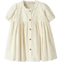 Lil´ Atelier Lil' Atelier Kjole - NmfFlores - Coconut Melk - - 6 år (116) - Kjole