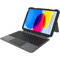 4smarts - Tastatur og folioveske - med styrepute - Apple Smart connector - QWERTZ - grafitt