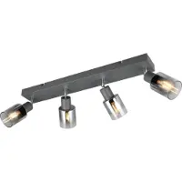 Reality Cadiz downlight, 4 lyskilder, E14, antrasitt