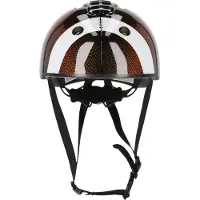 Crazy Safety Sykkelhjelm m. Lys - Fotball - Brun - - 49-55 cm - Sykkelhjelm