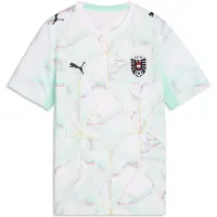 Puma Austria 2026 Away Jersey Youth, Football, White/Mint Melt, 15-16Y