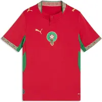 Puma Morocco 2026 Home Jersey Youth, Football, Fast Red/Victory Gold, 9-10Y