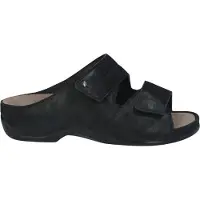 Berkemann damesandal - Svart semsket skinn - Sandaler