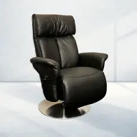 HIMOLLA 7627 recliner – Sort skinn - Lenestol