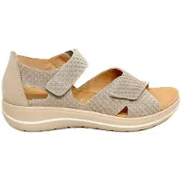 Hartjes damesandal med hælkappe - Sand - Sandaler