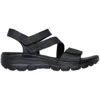 SKECHERS damesandal med justerbar borrelås – Svart - Sandaler
