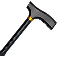 Seniorshop Kort sammenleggbar stokk - Sort