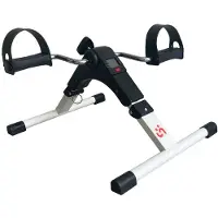 Seniorshop Sammenleggbar digital pedaltrener - hvit