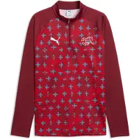 Puma Switzerland Slim Warmup Quarter-Zip Top Men, Football, Regal Red/White, S