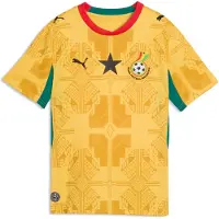Puma Ghana 2026 Away Jersey Youth, Performance, Sunny Yellow/Archive Gold, 15-16Y
