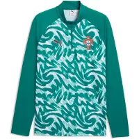 Puma Portugal Warmup Quarter-Zip Top Men, Football, Green Lagoon/Ruby Shimmer, XL