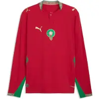 Puma Morocco 2026 Authentic Home Long Sleeve Jersey Men, Football, Fast Red/Victory Gold, L